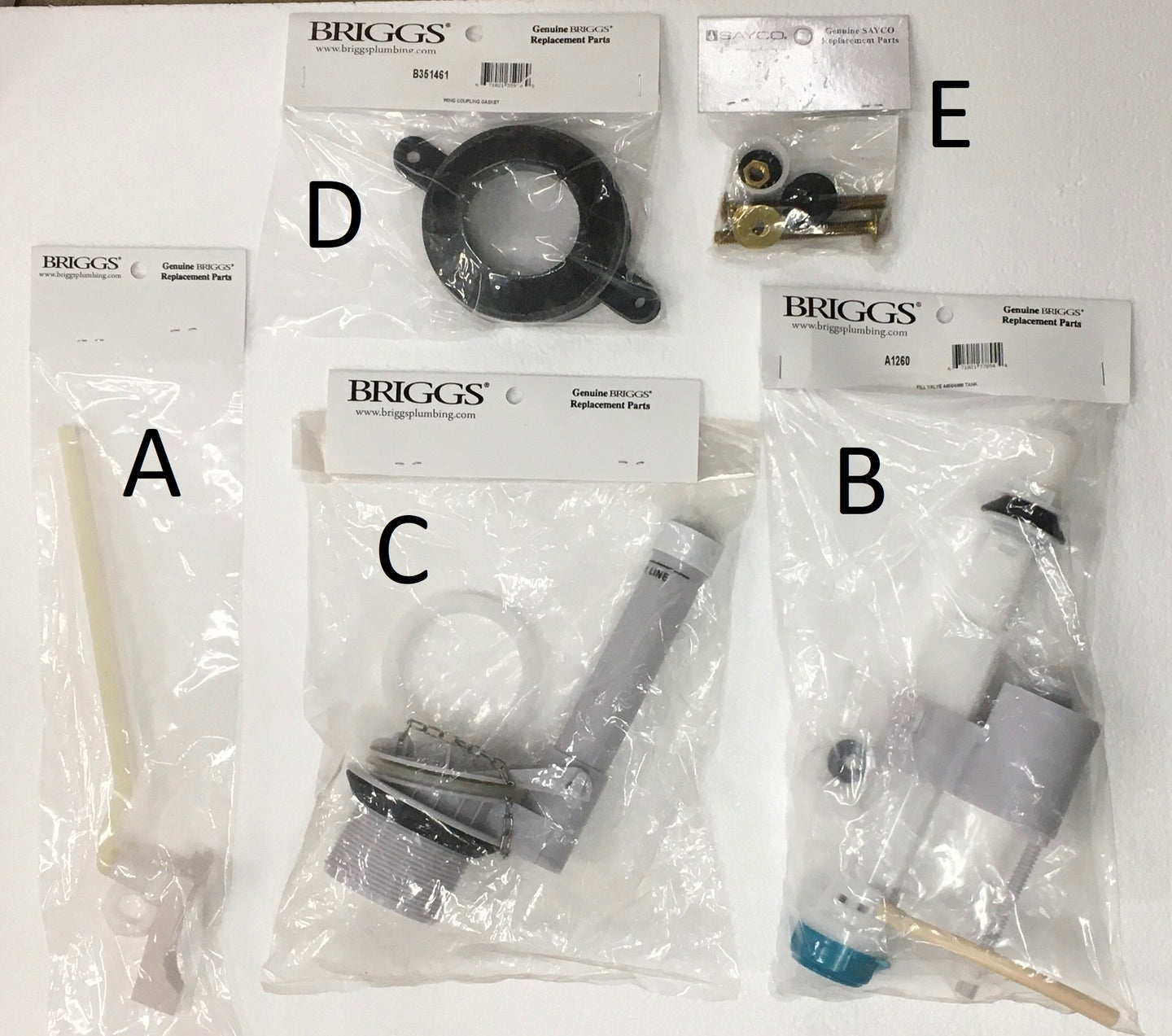 Briggs 4430 Tank Repair Kit OEM Parts • Cheap Toilet Tank Lids